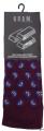 KRAM Natura Medica Skarpety za kostkę Bordowe w biało niebieskie łezki  rozm. 43-46-26603