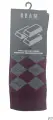 KRAM Natura Medica Skarpety za kostkę Bordowe w szare romby, rozm.43-46-26635