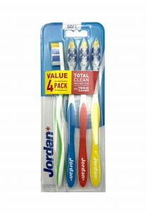 Jordan Total Clean Szczoteczka do zębów Soft Zestaw 4 szt.