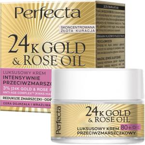 PERFECTA Gold & Rose Krem Przeciwzmarszczkowy 80+ 50 ml