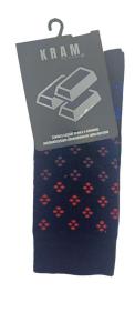 KRAM Natura Medica Skarpety za kostkę W romby z kropeczek 39-42