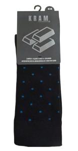 KRAM Natura Medica Skarpety za kostkę w niebieskie kwadraciki  rozmiar 43-46