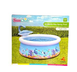 SUNCLUB Basen ze spryskiwaczem PŁASZCZKA 175x62 cm