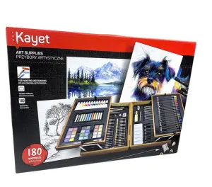 KAYET Zestaw przyborów artystycznych w walizce 180 elementów