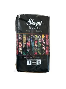 SLEEPY Podpaski Black 24 szt 1 Normal Skrzydełka 