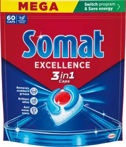 SOMAT Kapsułki do zmywarki Excellence 3w1 60szt