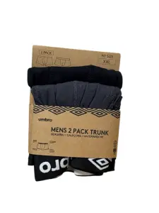 UMBRO Bokserki męskie 2 pak roz XXL Szary Czarny 