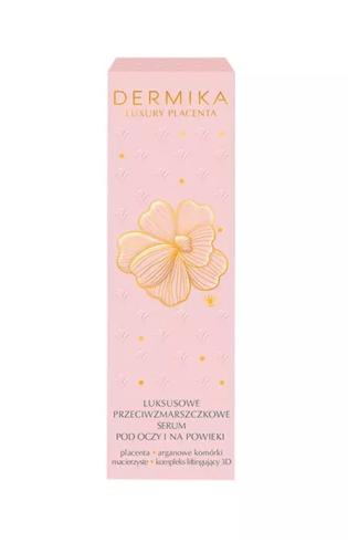 Dermika Luxury Placenta Luksusowe Przeciwzmarszczkowe Serum pod oczy i na powieki 15 ml-18520