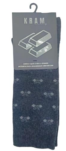 KRAM Natura Medica Skarpety za kostkę Ciemno-szare w rowery rozm. 39-42-26541