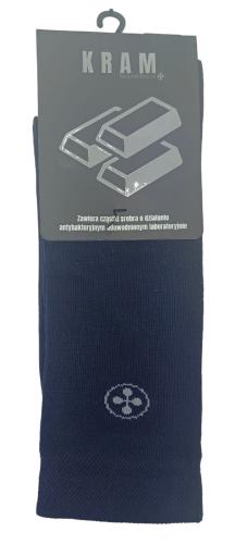 KRAM Natura Medica Skarpety za kostkę  Granatowe z logo rozm.43-46-26608