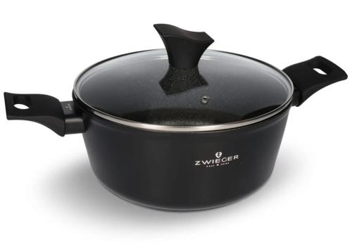 ZWIGER Garnek Czarny 24 cm Gabro-26973