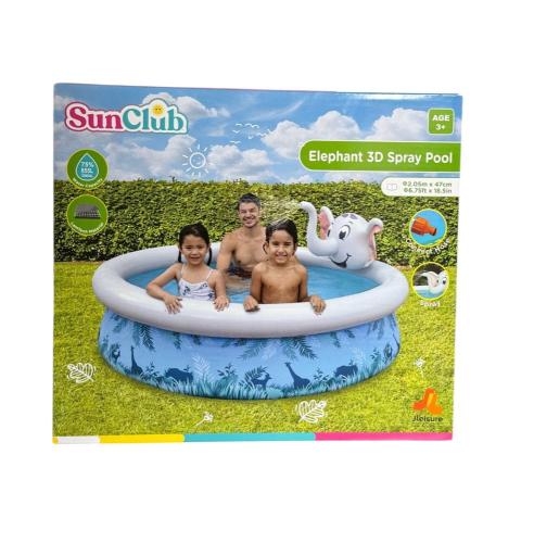 SUNCLUB Basen ze zraszaczem SŁOŃ 205x47cm-29828