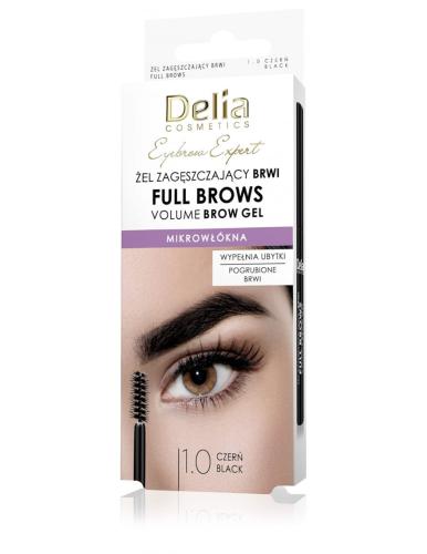 DELIA Żel Zagęszczający Brwi Full Brows 1.0 Czarny-30028