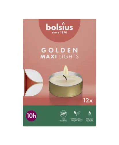 BOLSISU Podgrzewacze MAXI 10h 12 szt. GOLDEN-31393