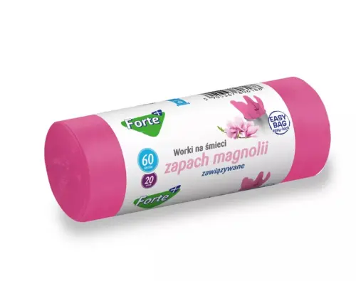 FORTE+ Worki na śmieci zawiązywane Magnolia 60L 20szt -31806