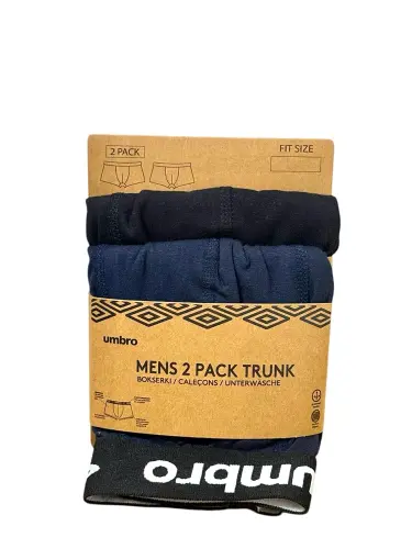 UMBRO Bokserki Męskie 2 pak XL Czarne i Granat-31777