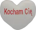 Poduszka Serce Kocham Cię w kolorze białym  -14875