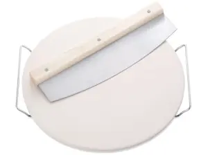 Leifheit Ceramiczny kamień do pizzy z nożem