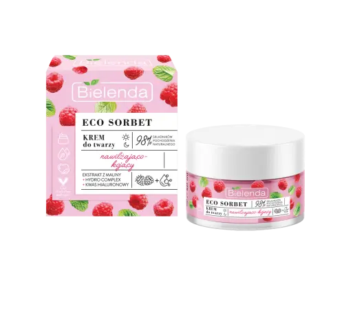Bielenda Eco Sorbet Malina Krem do twarzy Nawilżająco Kojący 50 ml-15529
