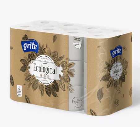 Grite Ecological Papier Toaletowy 3-warstwowy 24 rolki-15985