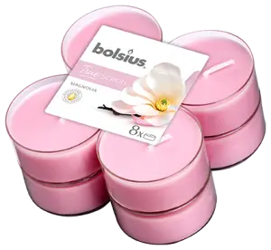 Bolsius Świece zapachowe Maxi lights 8h True Scents Magnolia 8 szt 