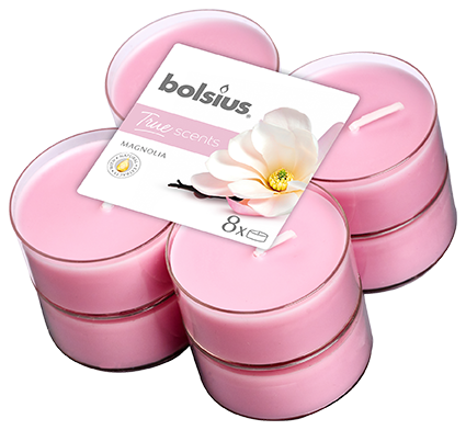 Bolsius Świece zapachowe Maxi lights 8h True Scents Magnolia 8 szt -16064