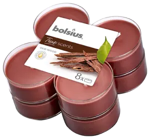 Bolsius Świece zapachowe Maxi lights 8h 8szt. True Scents Drzewo agarowe