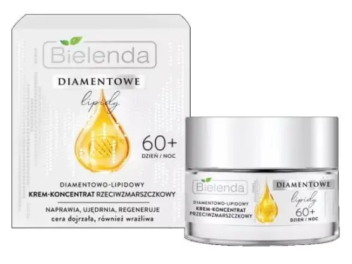 Bielenda Diamentowe Lipidy Diamentowo – lipidowy krem- koncentrat przeciwzmarszczkowy 60+ na dzień i na noc -19119