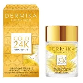 DERMIKA LUXURY GOLD 24K Luksusowe serum 3D aktywator młodości na dzień i na noc 60g 