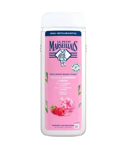 Le Petit Marseiliais Żel pod prysznic Malina BIO&amp;Piwonia 400 ml-22952