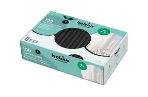 Bolsius Świeca szpica Czarna 100 szt 240/23 mm