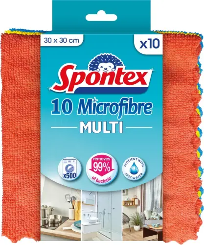 SPONTEX Microfibre Multi Ściereczki uniwersalne 10 szt-25064