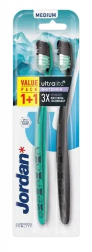 Jordan Ultralite Szczoteczka do zębów White Soft 2 szt-25634