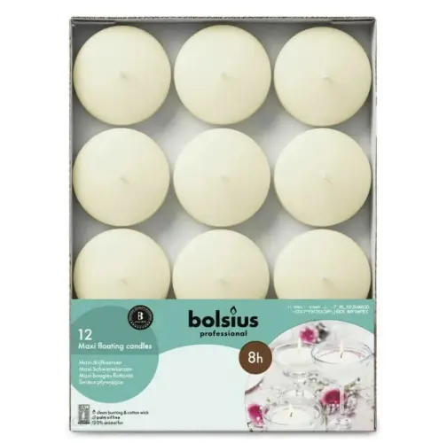 BOLSIUS Pływająca świeca Maxi 12 szt -26392