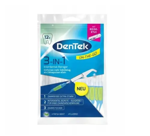 DENTEK ON-THE-GO Wielofunkcyjny Czyścik 3w1 12 szt-25346