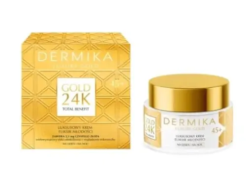 Dermika LUXURY Gold 24k luksusowy krem eliksir młodości 45+ na dzień i noc 50ml-25791