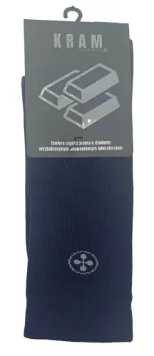 KRAM Natura Medica Skarpety za kostkę  Granatowe z logo rozm.43-46-26608