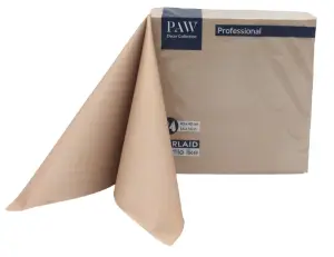 PAW Serwetki z Air Laid Beżowe, Ciemny, piaskowy beż 40x40cm, 50 szt.