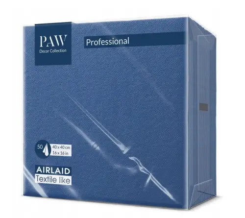 PAW Serwetki z Airlaid Granatowe 40x40 cm 50 szt -27167
