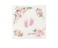 PAW Serwetki z Airlaid Różowe stópki 40x40cm 50szt-27278