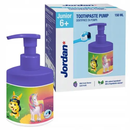 Jordan Junior pasta do zębów dla dzieci z pompką 6+ 150ml-27162