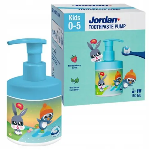 Jordan Kids pasta do zębów dla dzieci z pompką 0-5 lat, 150ml-27163