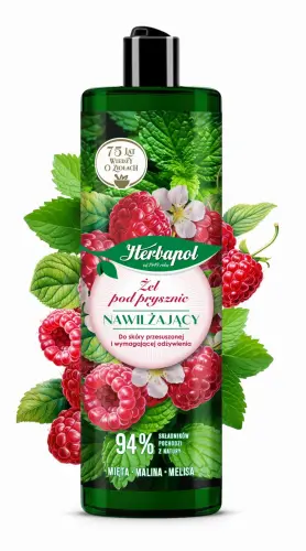 HERBAPOL Nawilżający Żel pod prysznic Mięta Malina, 400ml-27157