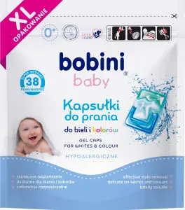 BOBINI Baby Kapsułki do prania bieli i koloru 38szt