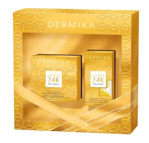 Zestaw prezentowy Dermika Luxury Gold 24K 65+, krem 50 ml + serum 60ml 