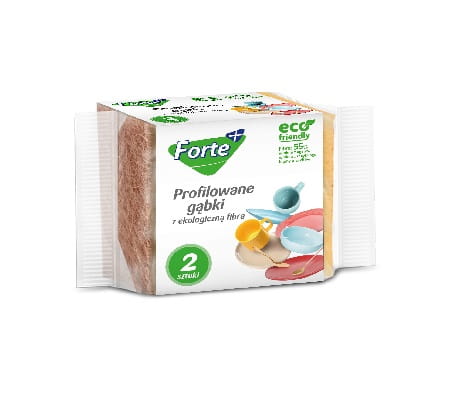 FORTE+ Profilowane gąbki z ekologiczną fibrą 2 szt-27929