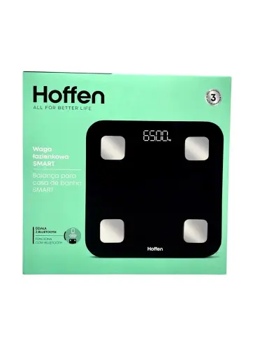 HOFFEN Waga łazienkowa Smart Czarno Srebrna Bluethooth -27967