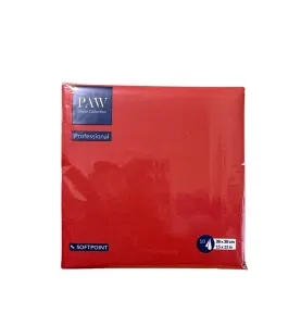PAW Serwetki SoftPoint 38x38 cm 50 szt Czerwone 