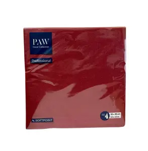 PAW Serwetki SoftPoint 38x38 cm 50 szt Bordowy 