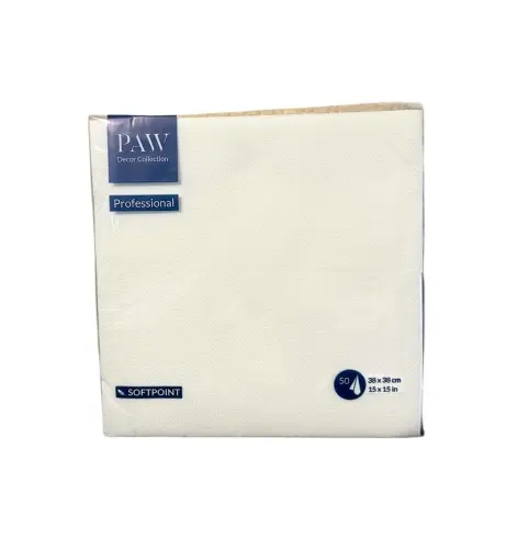 PAW Serwetki SoftPoint 38x38 cm 50 szt Białe -28671